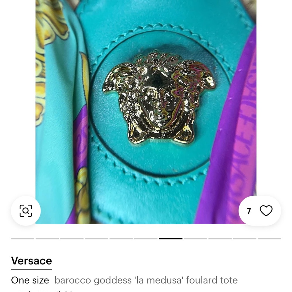 Versace Pink and Green Tote Bag - Picture 8 of 11